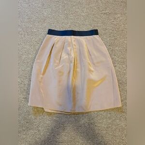 Jcrew Pleated Brown Skirt with Black Band